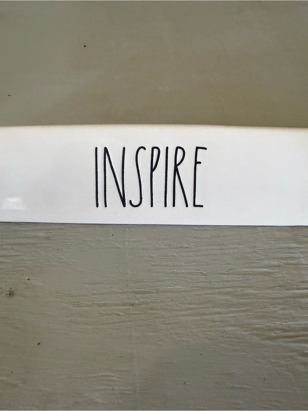 Rae Dunn White & Black 'INSPIRE' Wall Plaque